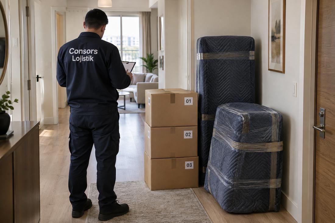 Abgleich der Kartons mit dem Inventar